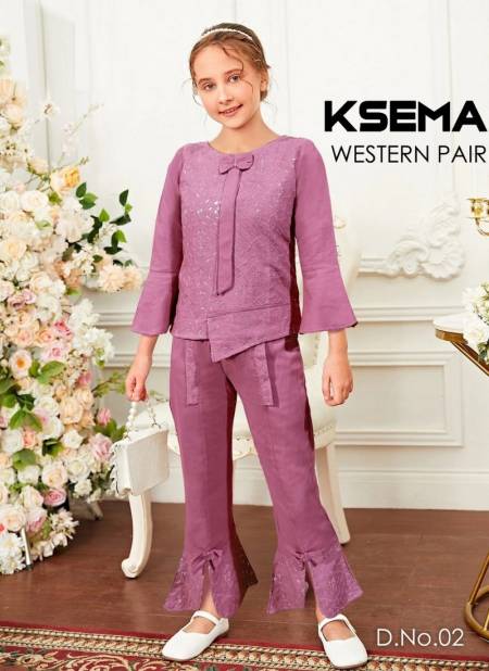 Pink Colour KSEMA PAIR Fancy Wear Designer Top With Bottom Kids Latest Collection KSEMA 2